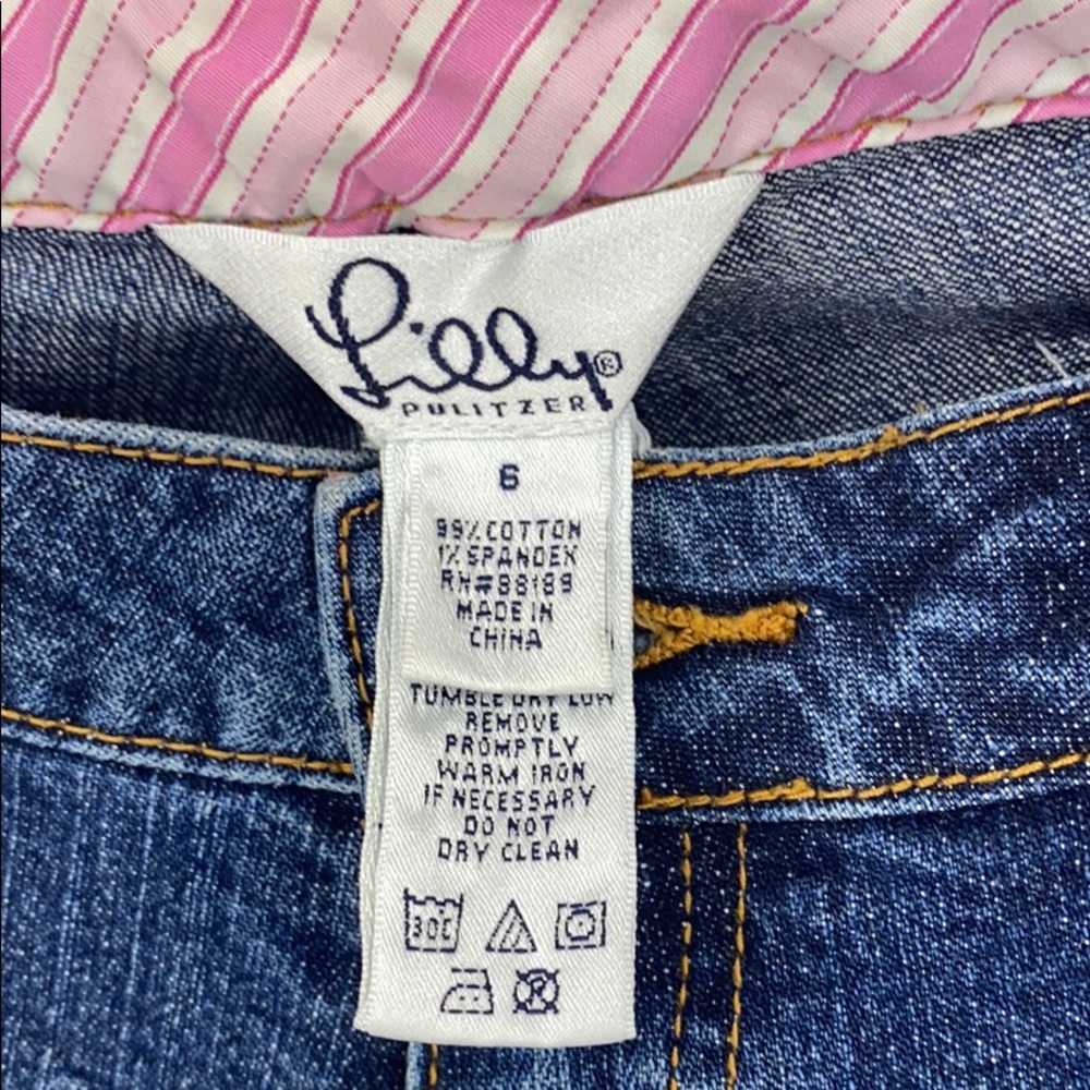 Lilly Pulitzer Dog print flared jeans